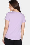 Zivame Knit Cotton Sleep Top - Lilac Breeze — thumbnail 4